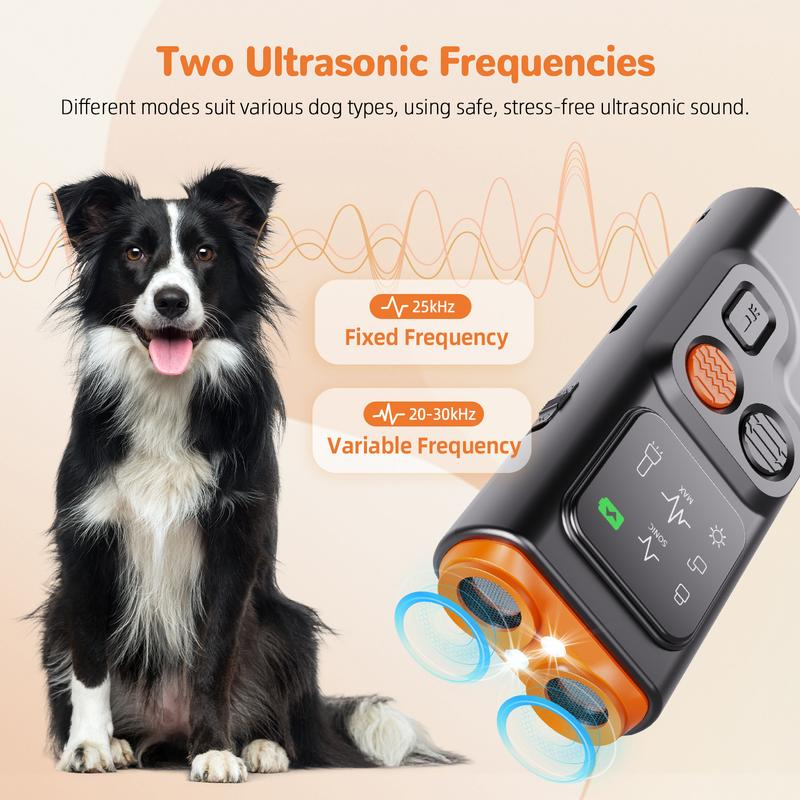 Golipal Ultrasonic Dog Training Device with LED Flashlight & HD Display – USB Rechargeable Obedience Aid and Positive Behavior Correction Tool for Dogs