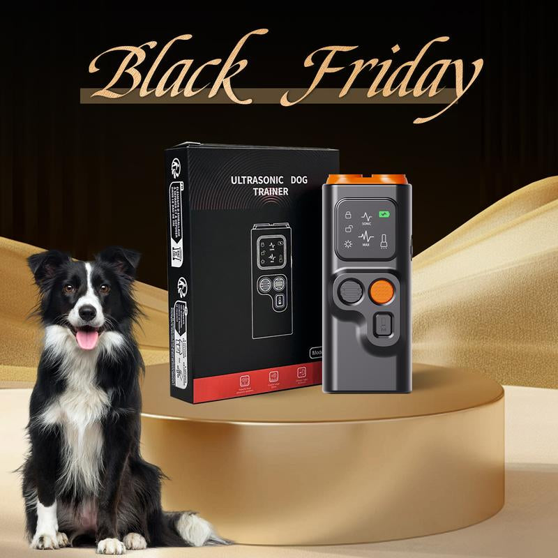 Golipal Ultrasonic Dog Training Device with LED Flashlight & HD Display – USB Rechargeable Obedience Aid and Positive Behavior Correction Tool for Dogs