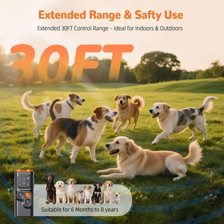 Golipal Ultrasonic Dog Training Device with LED Flashlight & HD Display – USB Rechargeable Obedience Aid and Positive Behavior Correction Tool for Dogs